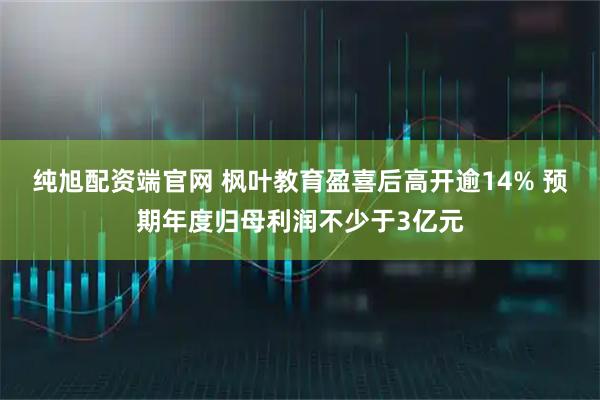 纯旭配资端官网 枫叶教育盈喜后高开逾14% 预期年度归母利润不少于3亿元