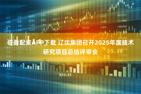 倍盈配资APP下载 辽沈集团召开2025年度技术研究项目总结评审会